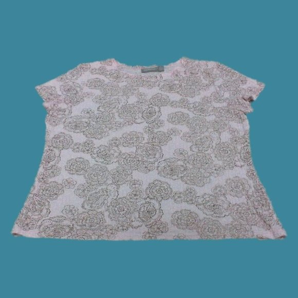 Croft & Barrow Women's Shirt Floral Print Stretch Cap Sleeve Pullover (Sze Lg.) - Picture 13 of 16